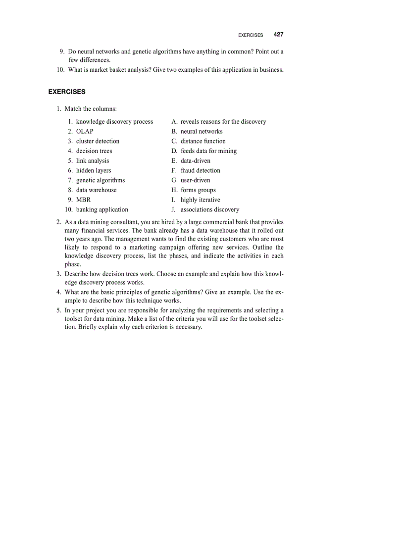 image for page Major data mining techniques
