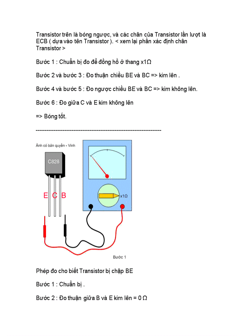 Nhận biết transistor 1