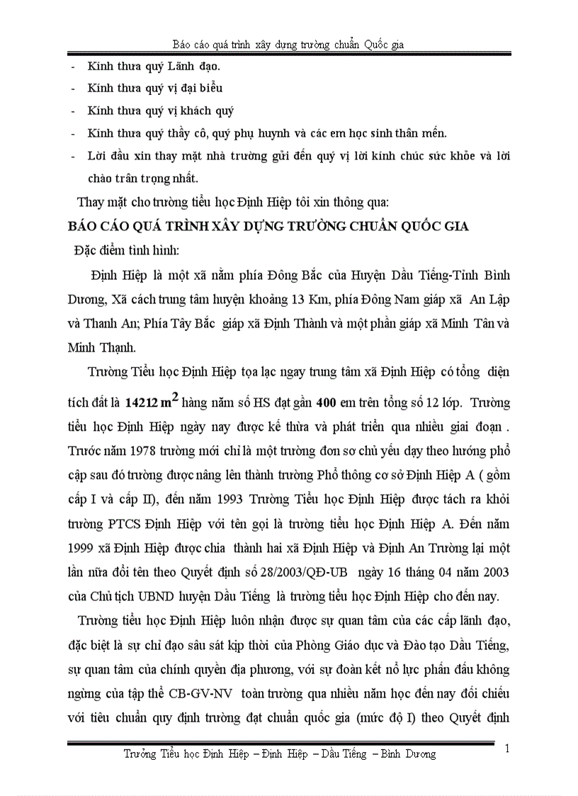 image for page Báo cáo quá trình xây dựng trường chuẩn quốc gia