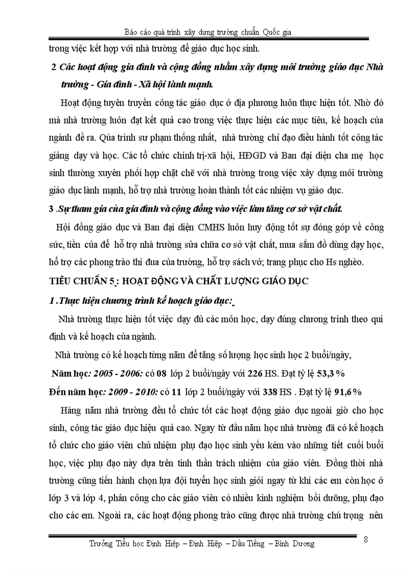 image for page Báo cáo quá trình xây dựng trường chuẩn quốc gia