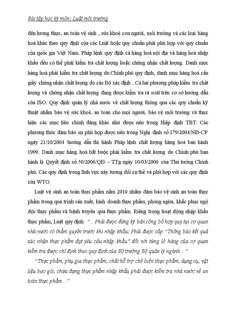 image for page Tác động của hội nhập kinh tế đến bảo vệ môi trường bằng pháp luật trong các lĩnh vực nhập khẩu