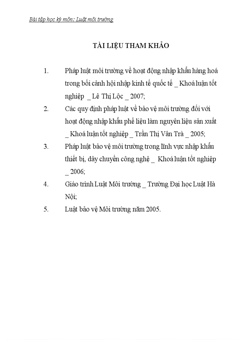 image for page Tác động của hội nhập kinh tế đến bảo vệ môi trường bằng pháp luật trong các lĩnh vực nhập khẩu