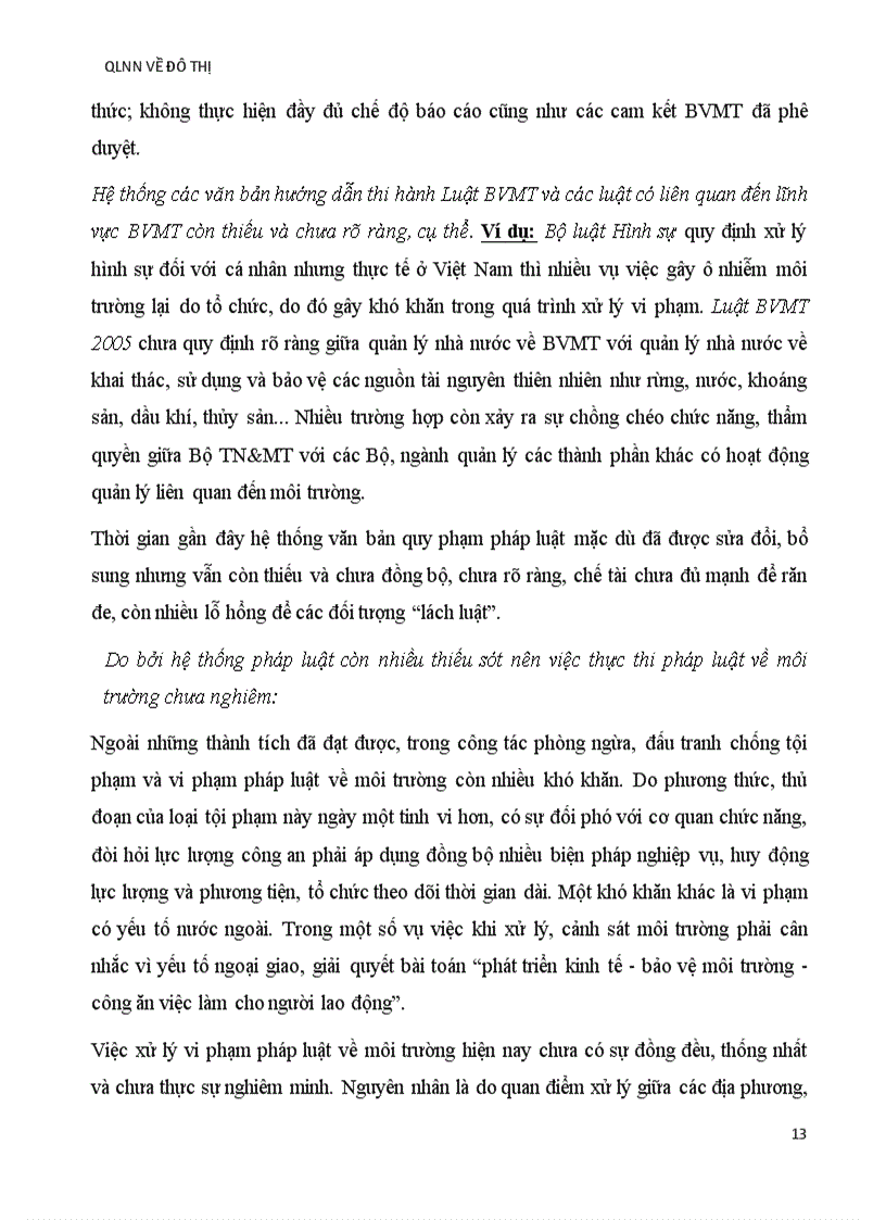 image for page Tiểu luận ô nhiễm môi trường đô thị hiện nay thực trạng và giải pháp Môn QLNN về đô thị