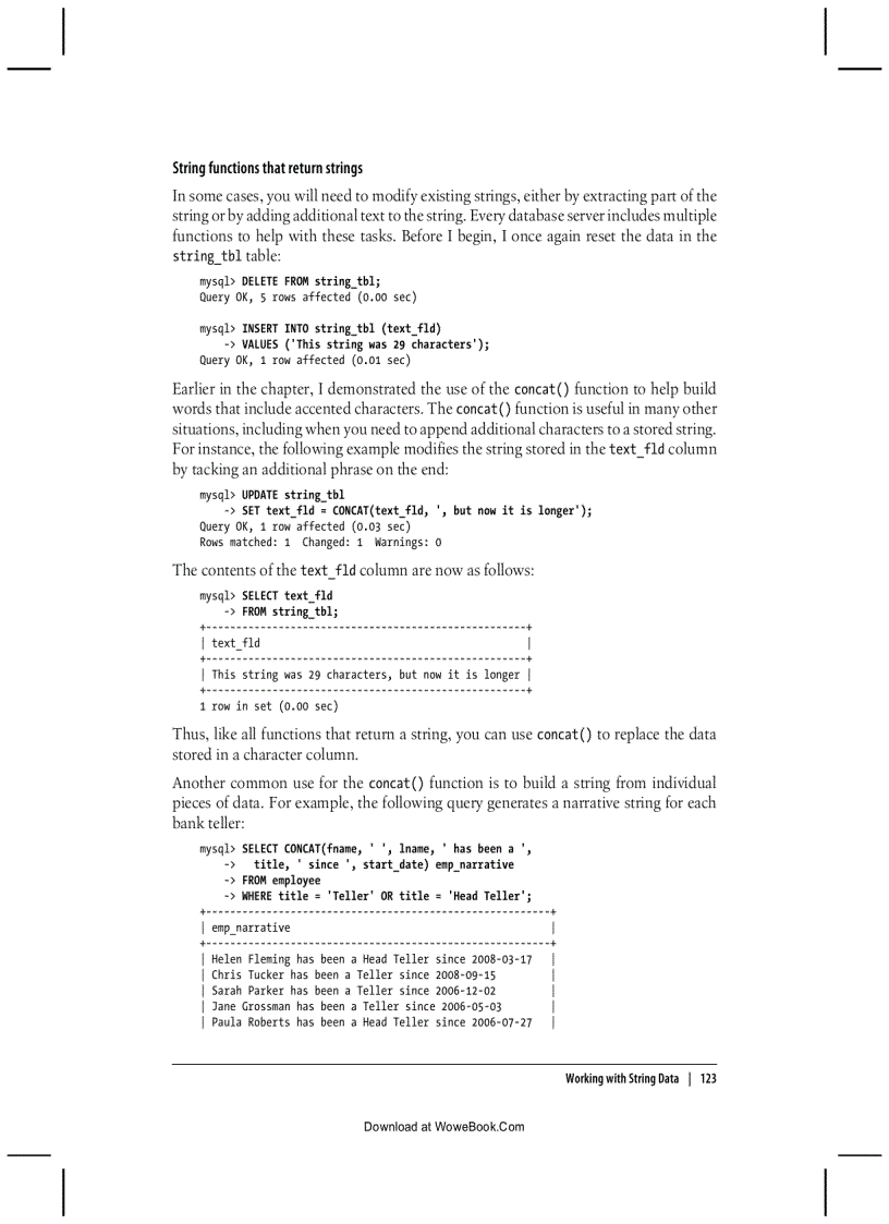 image for page Working with String Data