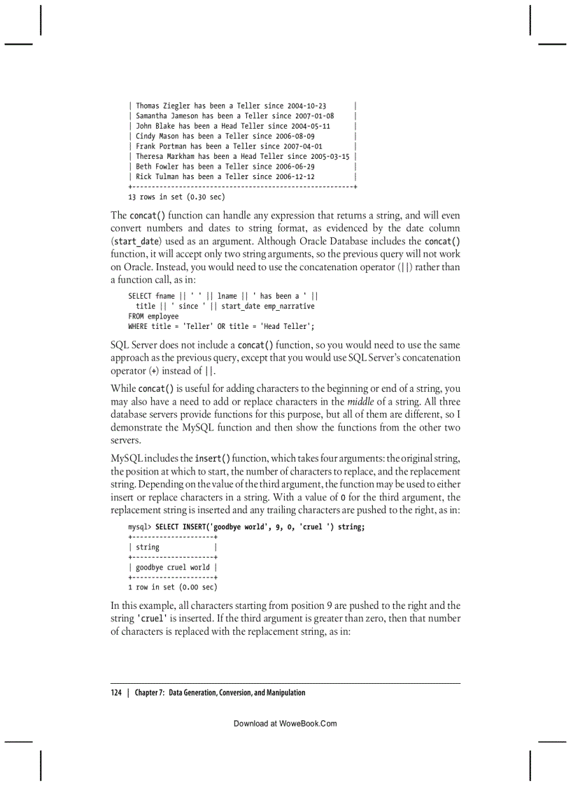 image for page Working with String Data