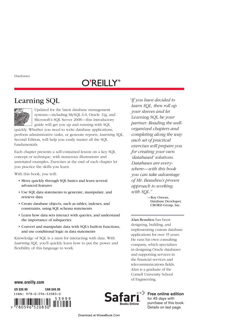 image for page Learning SQL