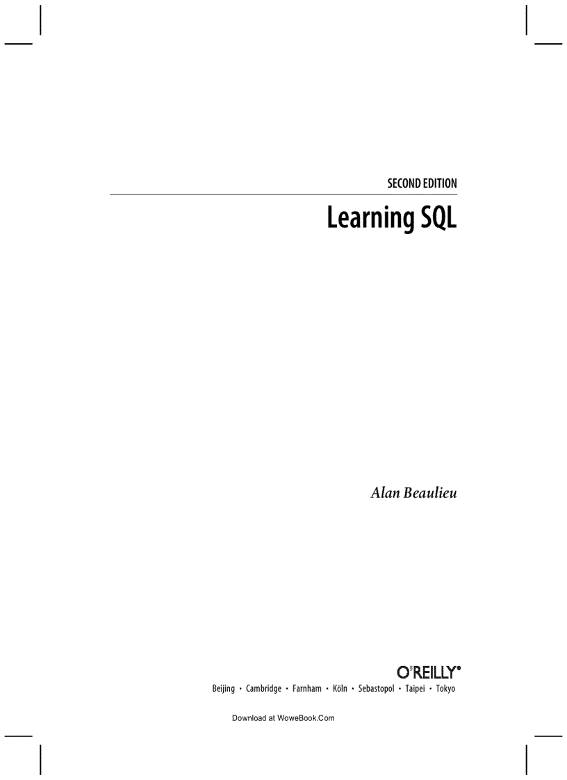 image for page Learning SQL
