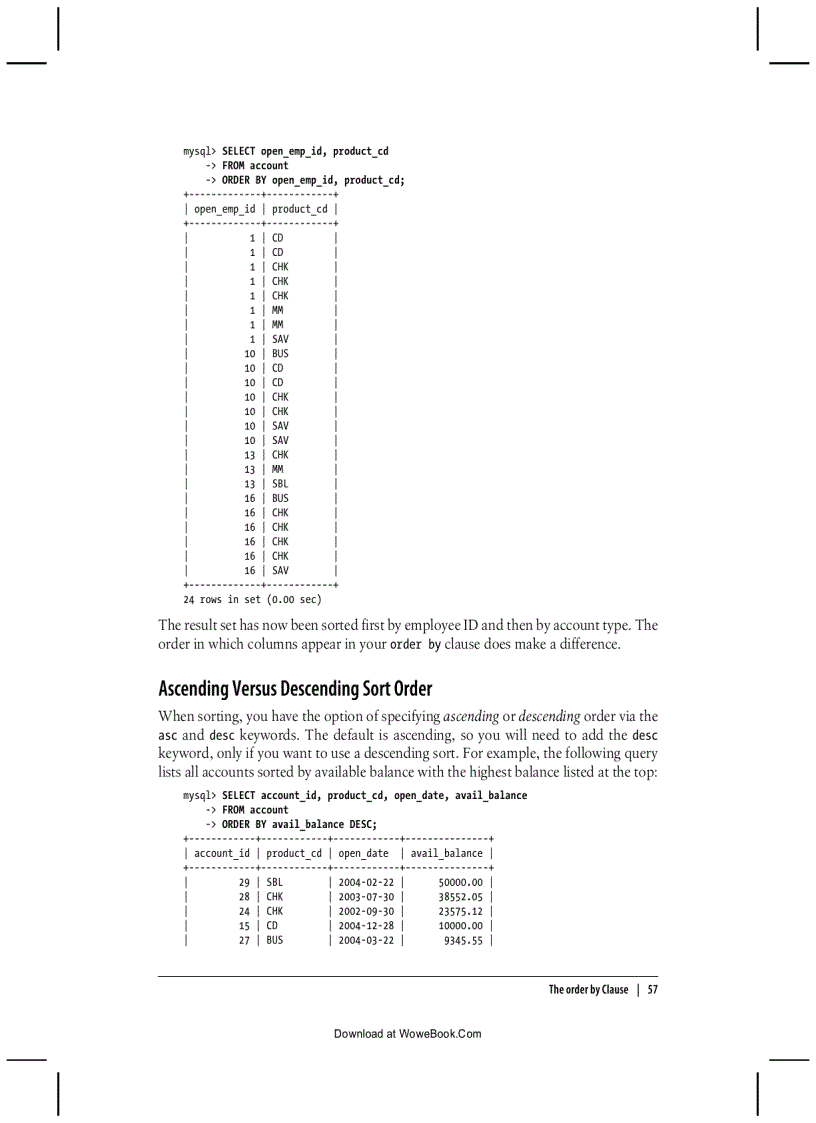 image for page The where Clause