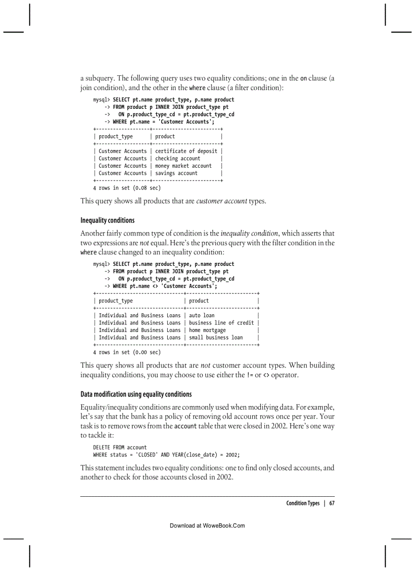 image for page The where Clause