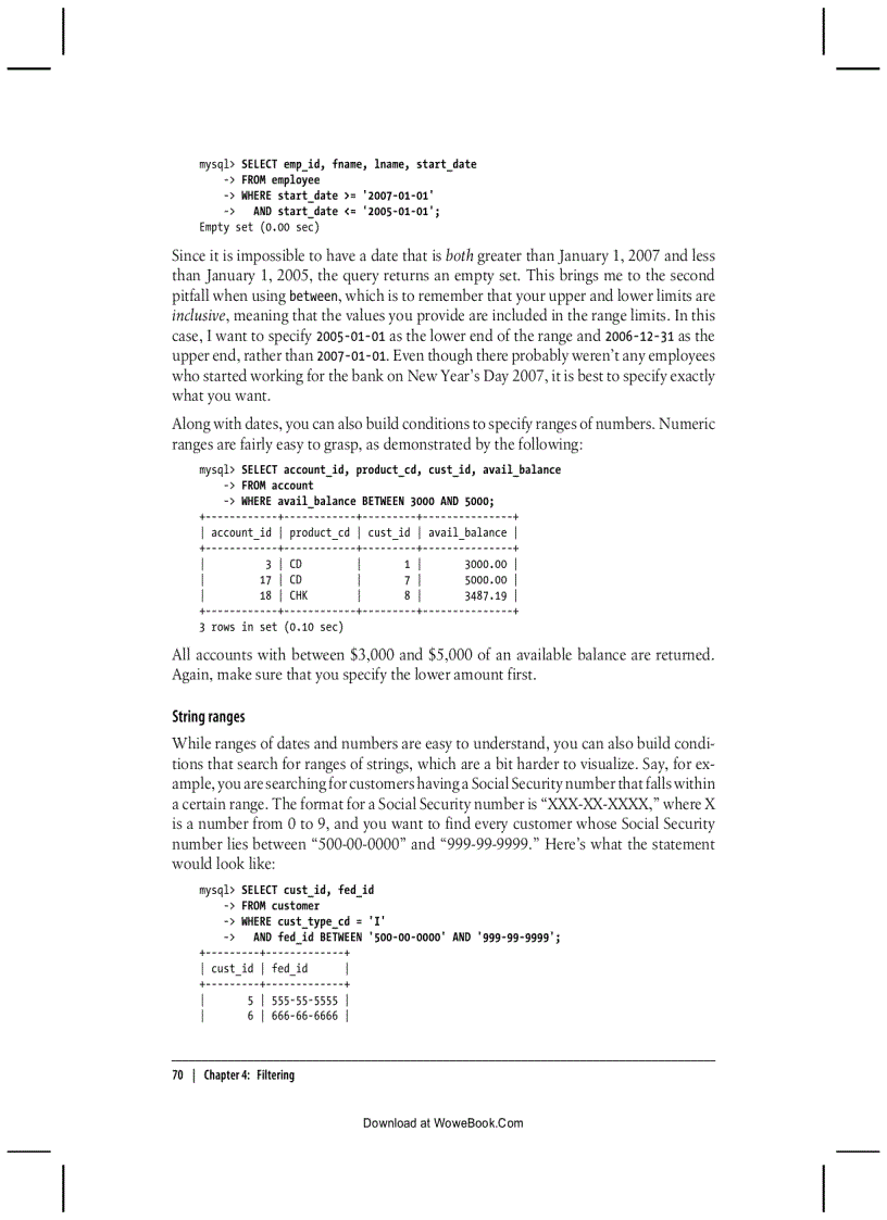 image for page The where Clause