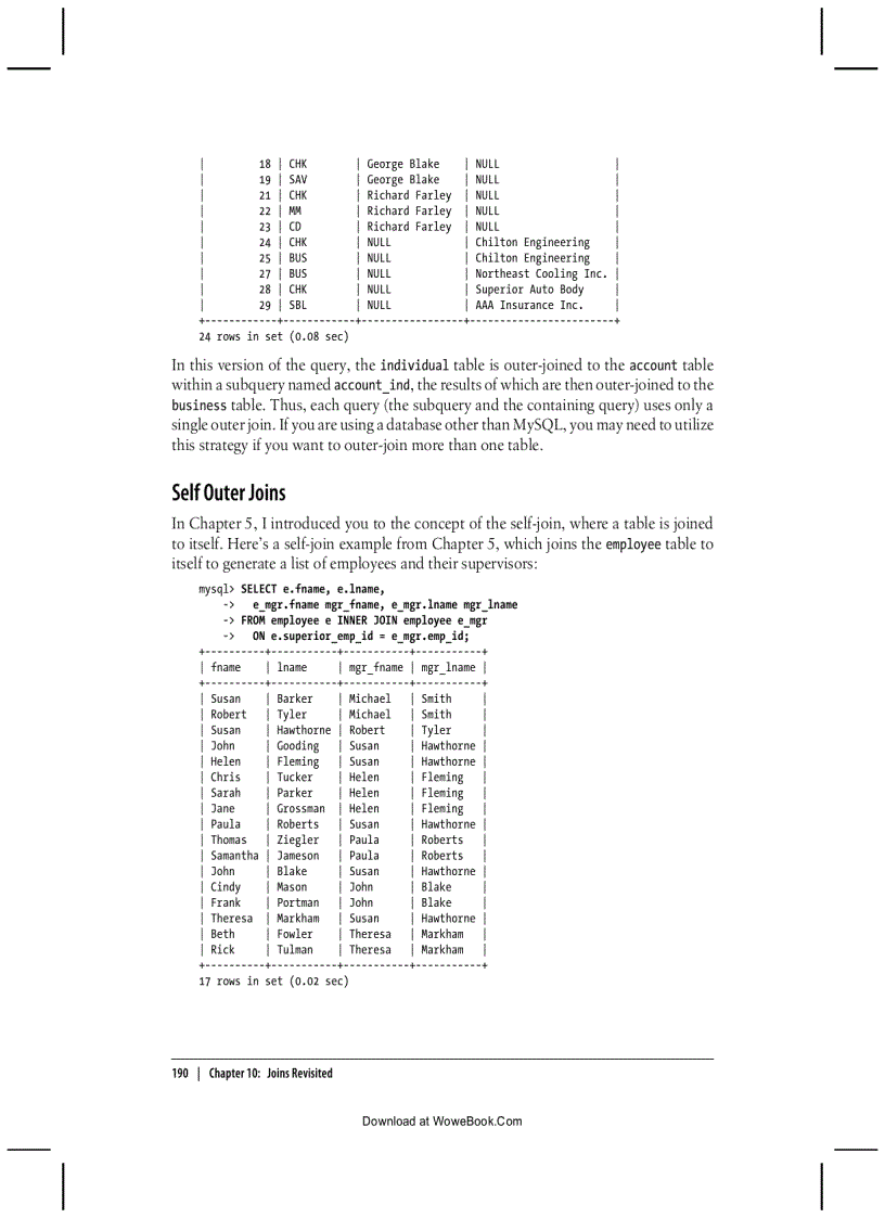 image for page Outer Joins