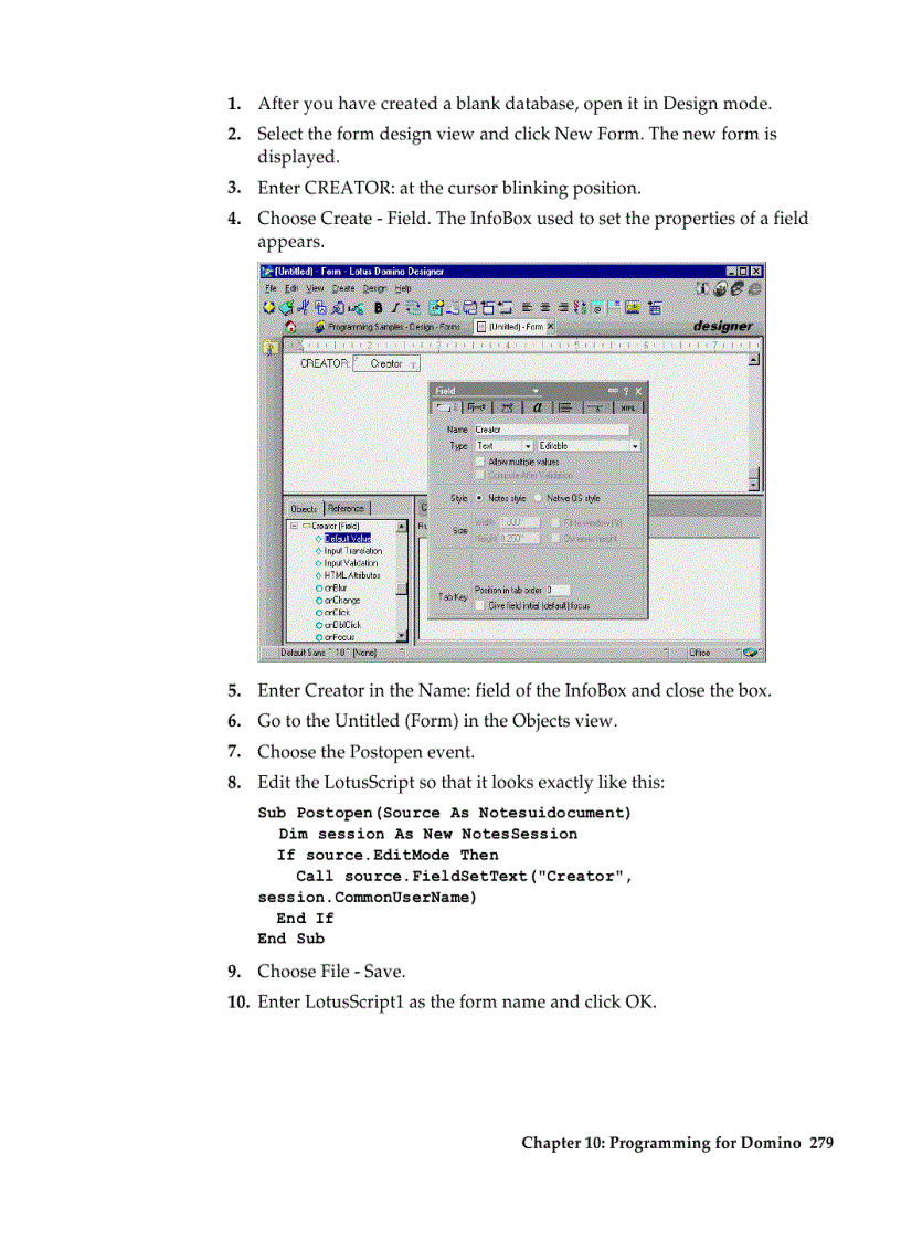 image for page Programming for Domino