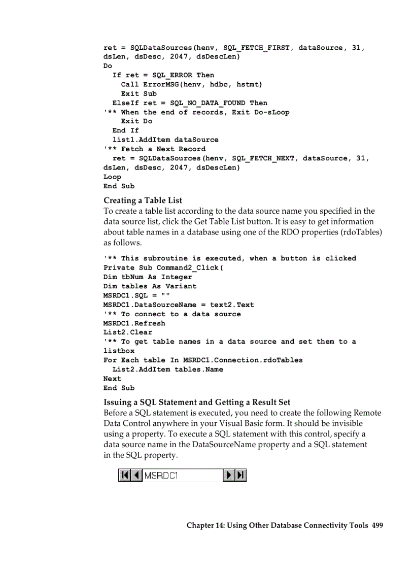image for page Using Other Database Connectivity Tools