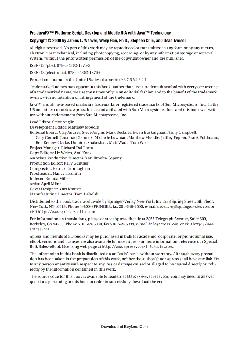 image for page Pro JavaFX Platform Script Desktop and Mobile RIA with Java Technology