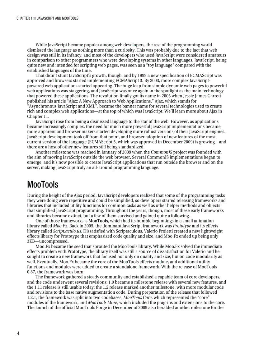 image for page Pro JavaScript with MooTools Learning Advanced JavaScript Programming