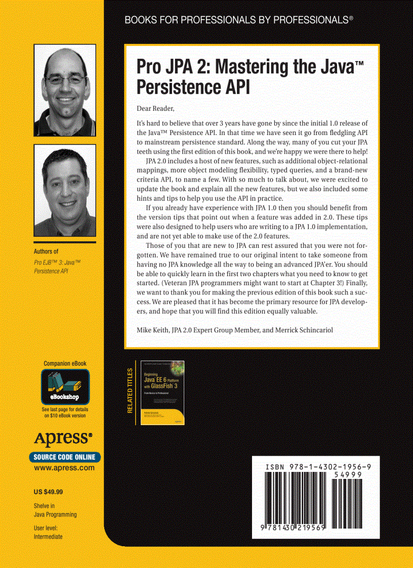 image for page Pro JPA 2 Mastering the Java Persistence API