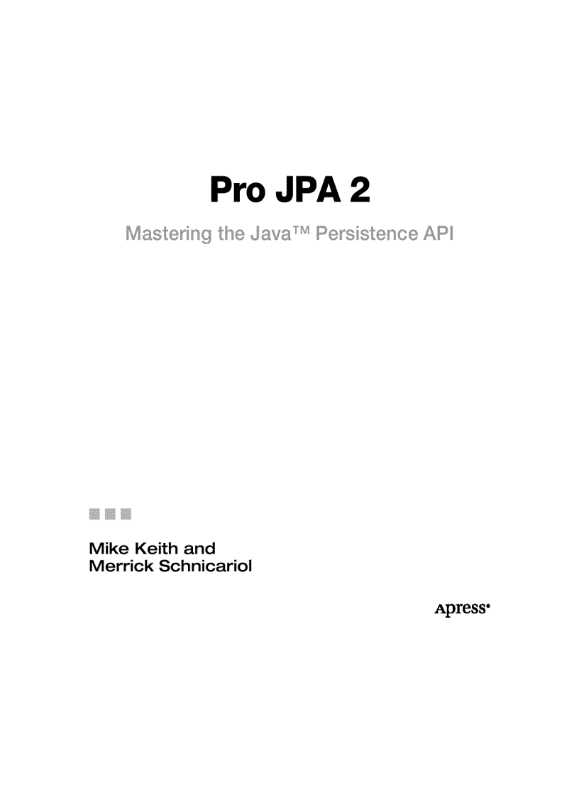 image for page Pro JPA 2 Mastering the Java Persistence API