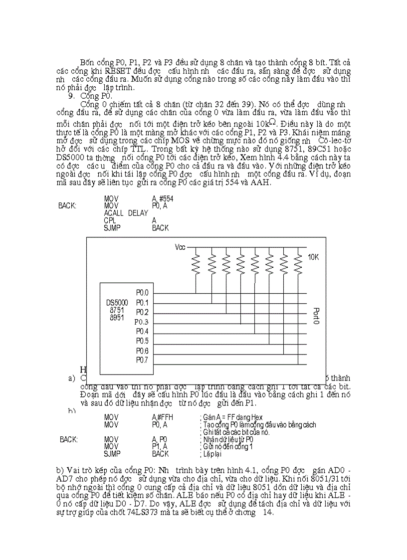 image for page Mô tả chân của 8051