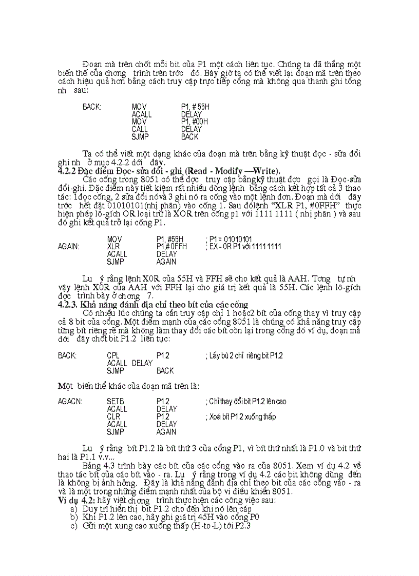 image for page Mô tả chân của 8051