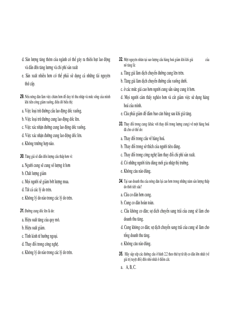 image for page Bài tập trắc nghiệm Kinh Tế Vi Mô rất hay có đáp án cụ thể ĐH Kinh Tế TP HCM