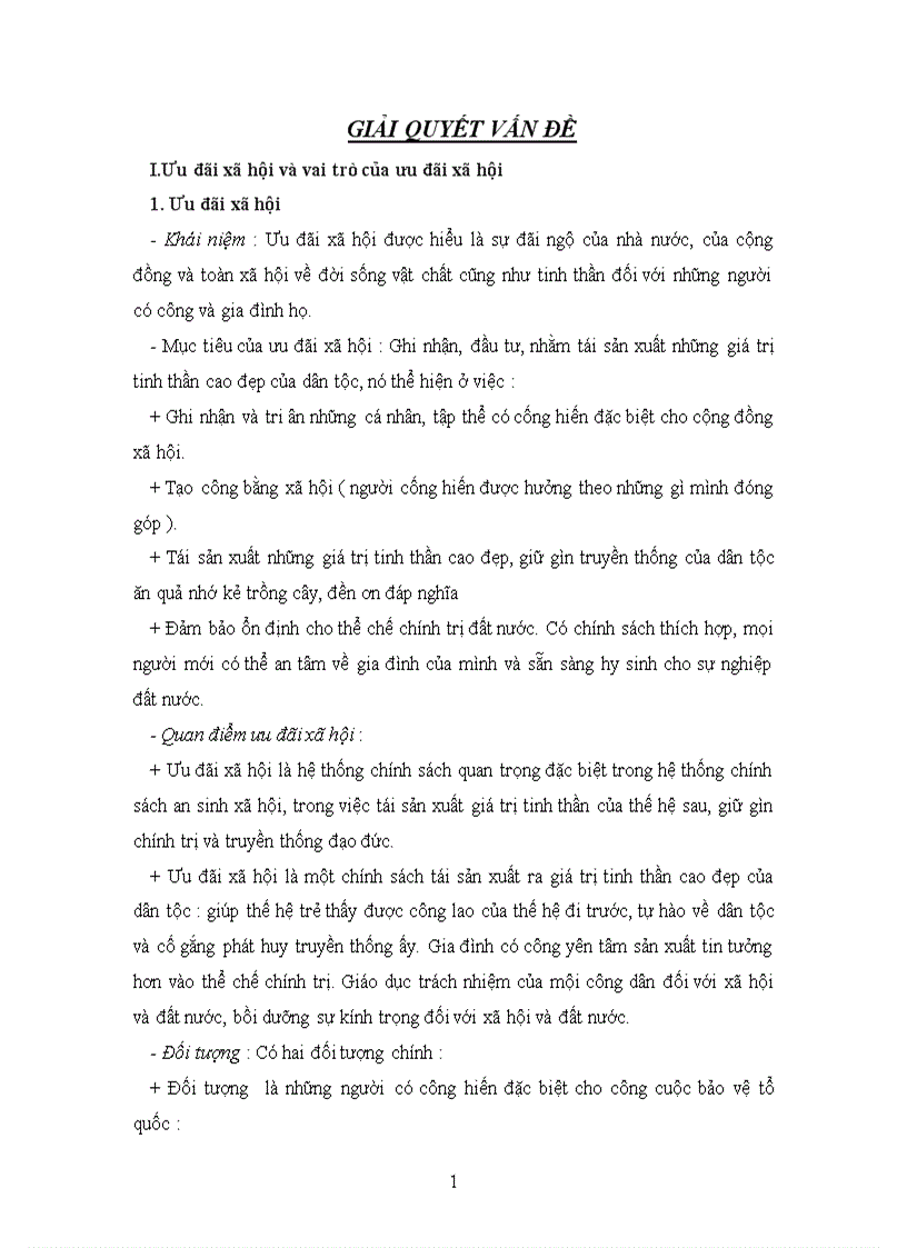 image for page Ưu đãi xã hội và vai trò của ưu đãi xã hội tình huống Bài tập học kỳ luật an sinh xã hội