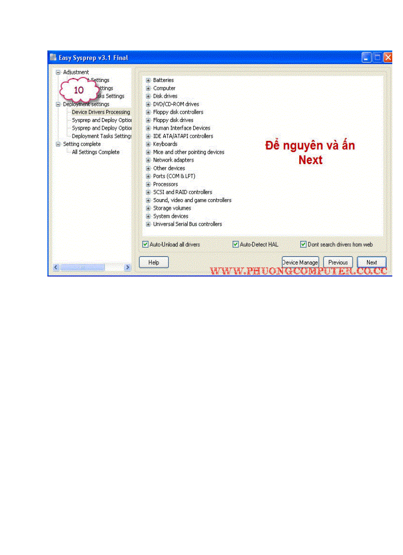 image for page Hướng dẫn làm ghost đa cấu hình với phần mềm easy sysprep 3 1