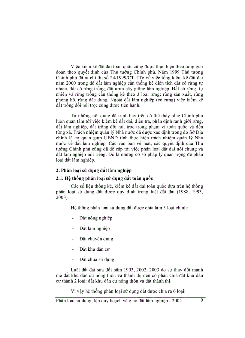 image for page Phân loại sử dụng lập quy hoạt và giao đất lâm nghiệp