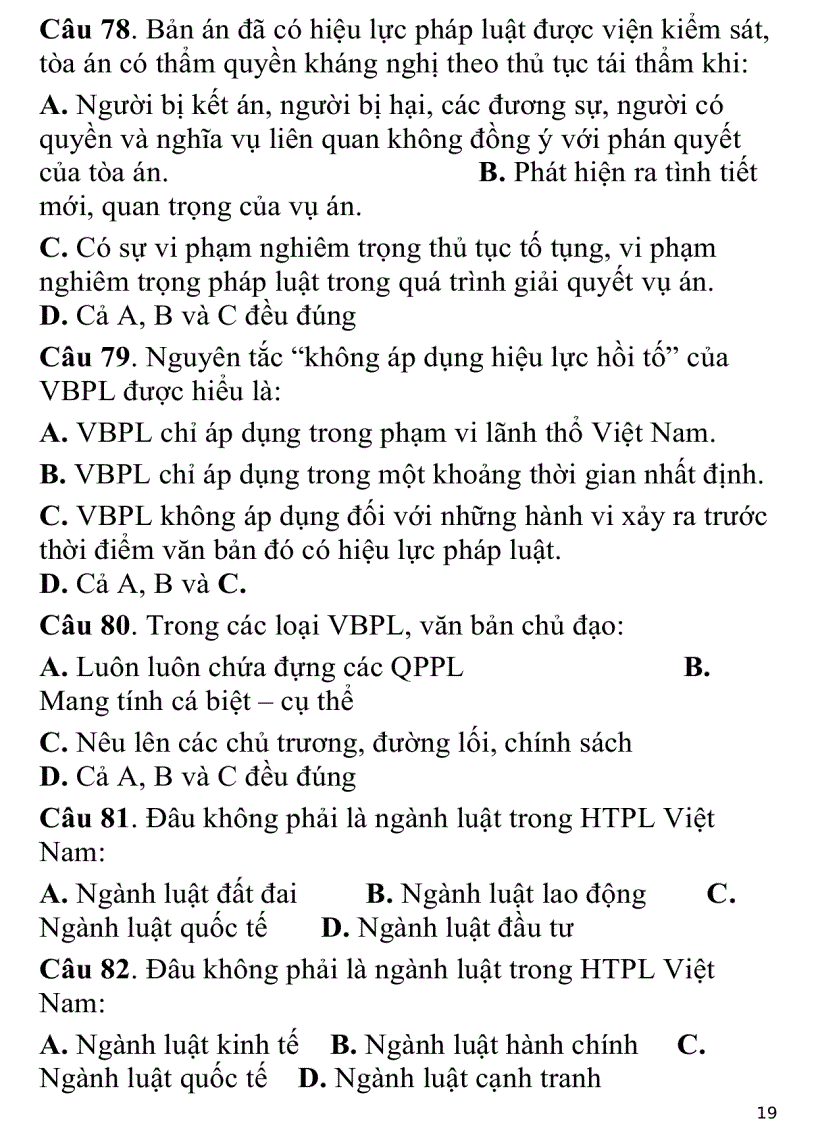 image for page 700 câu hỏi trắc nghiệm luật đại cương