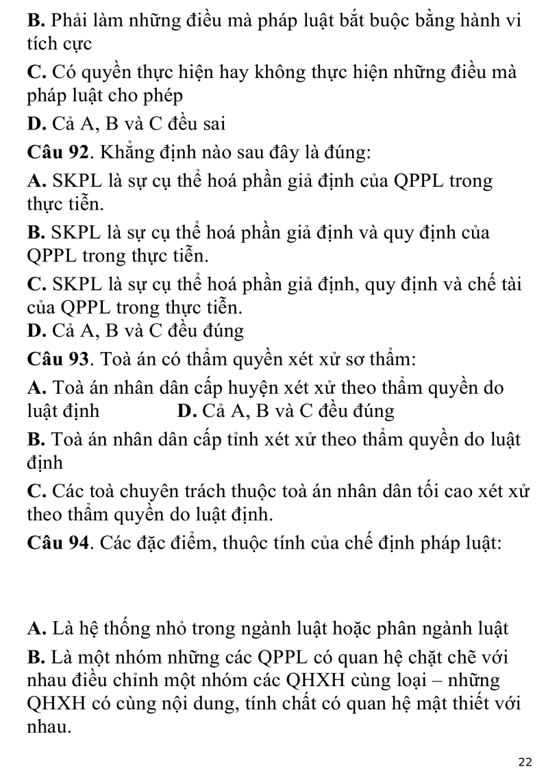 image for page 700 câu hỏi trắc nghiệm luật đại cương