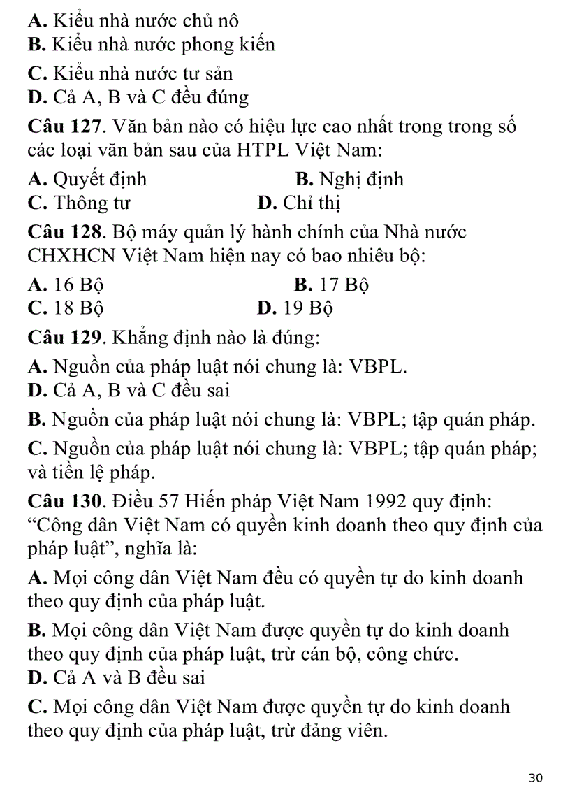 image for page 700 câu hỏi trắc nghiệm luật đại cương
