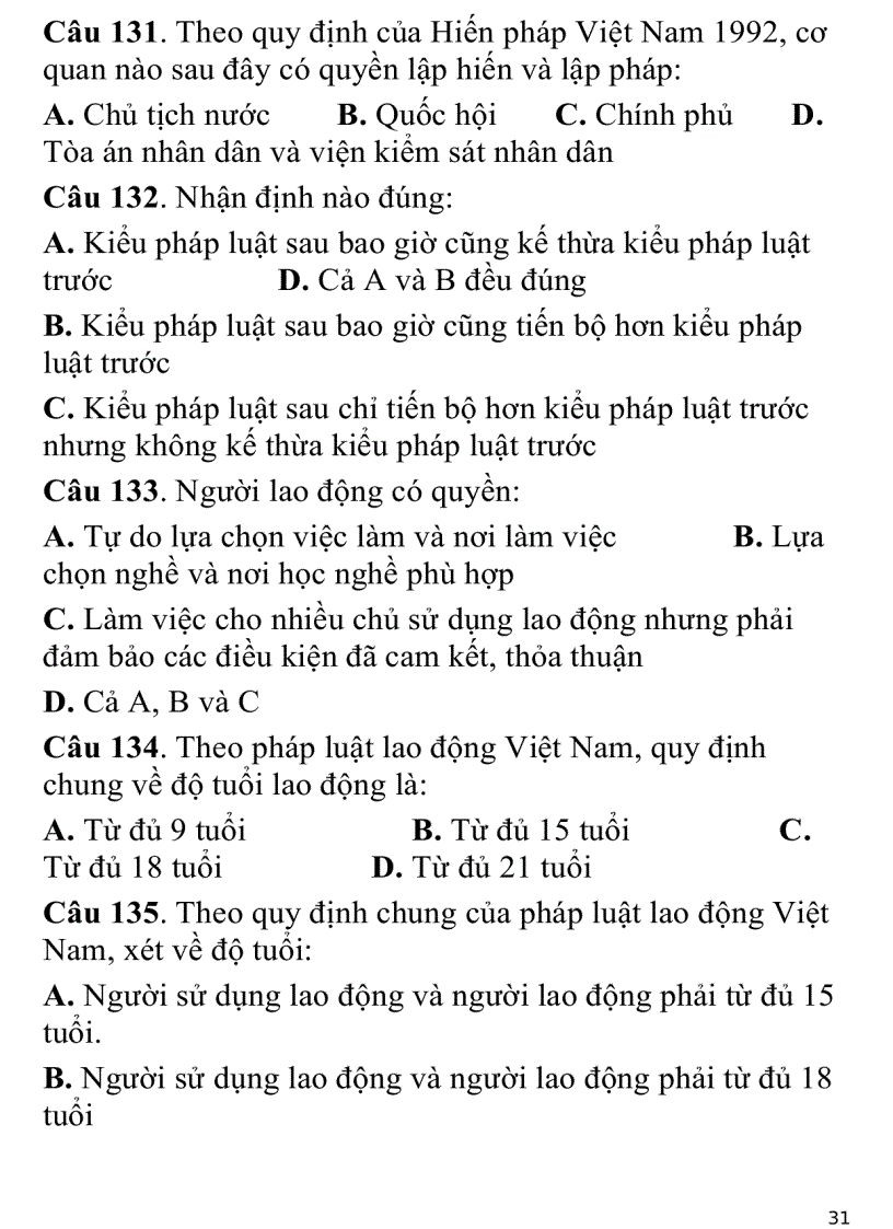 image for page 700 câu hỏi trắc nghiệm luật đại cương