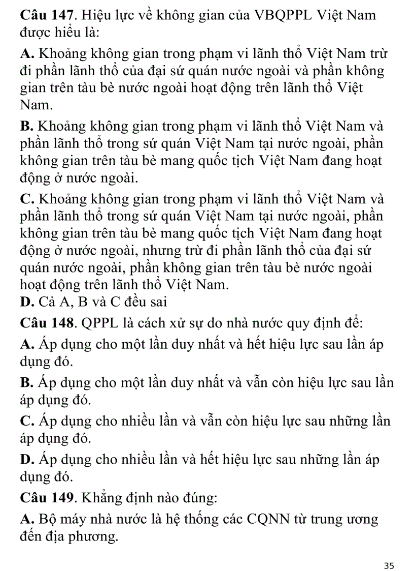 image for page 700 câu hỏi trắc nghiệm luật đại cương