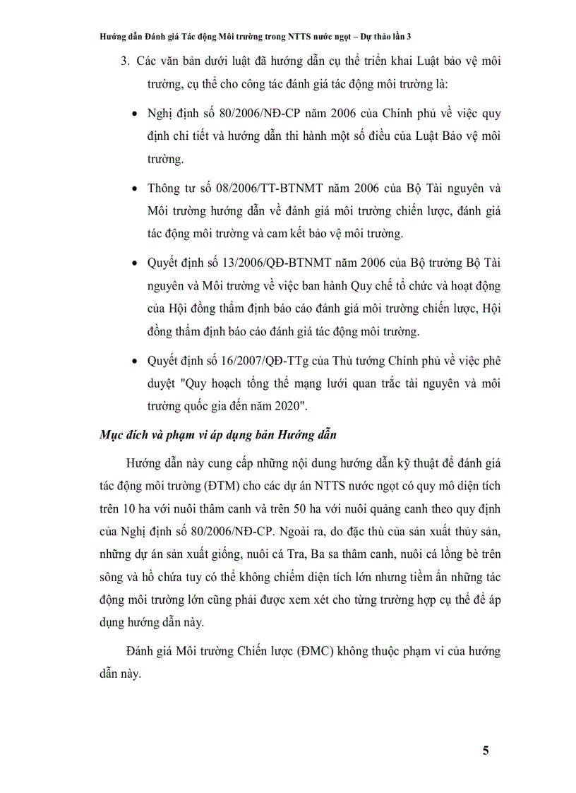 image for page Đánh giá tác động môi trường trong nuôi trồng thủy sản nước ngọt