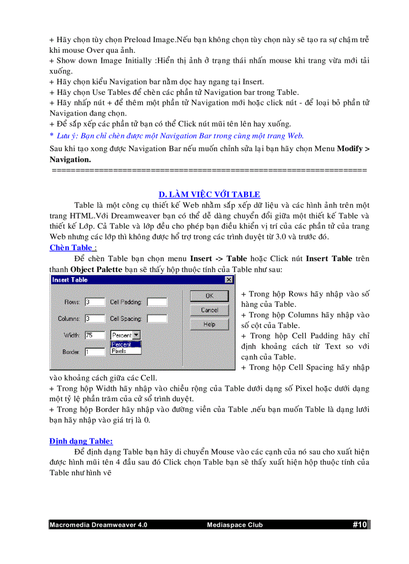 image for page Căn bản về dreamweaver 4 0
