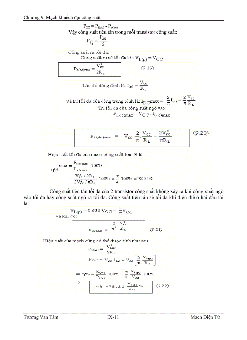 image for page Mạch khuếch ðại công suất