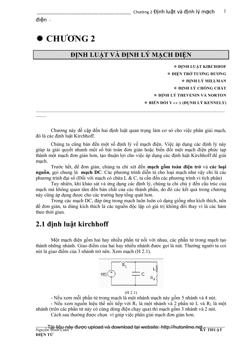 image for page Khái niệm cơ bản về mạch điện