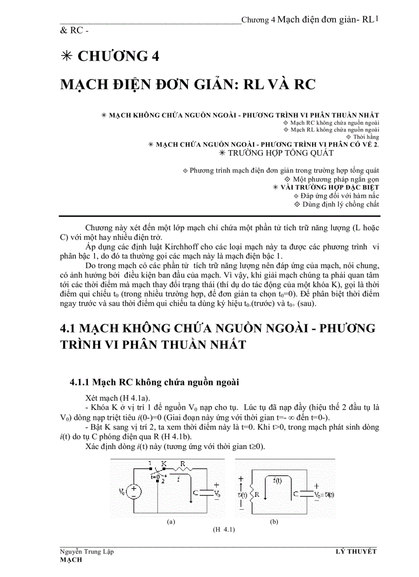 image for page Mạch điện đơn giản Rl và rc