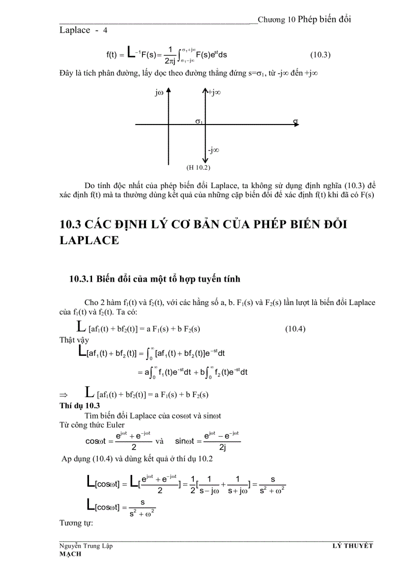 image for page Phép biến đổi laplace
