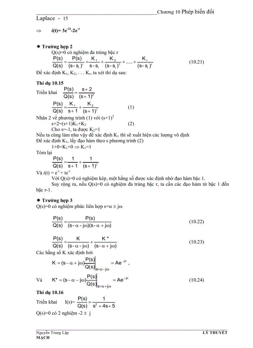 image for page Phép biến đổi laplace