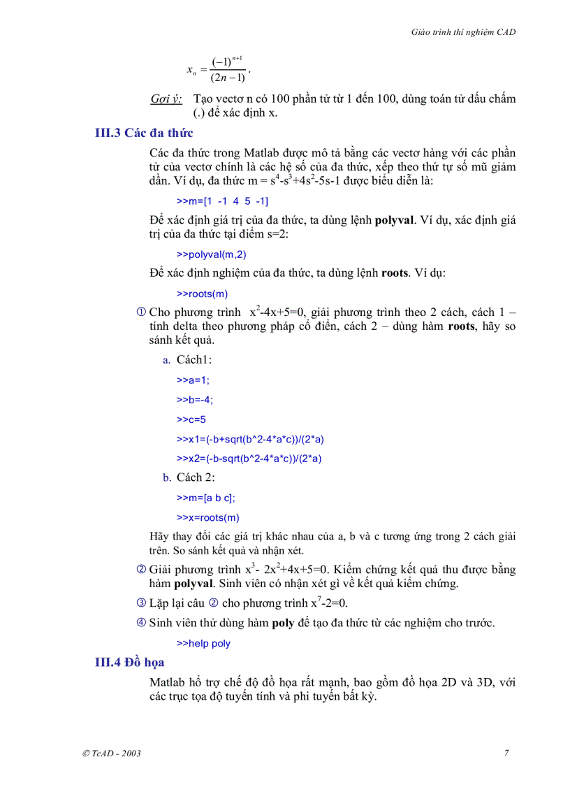 image for page Thí nghiệm CAD 1