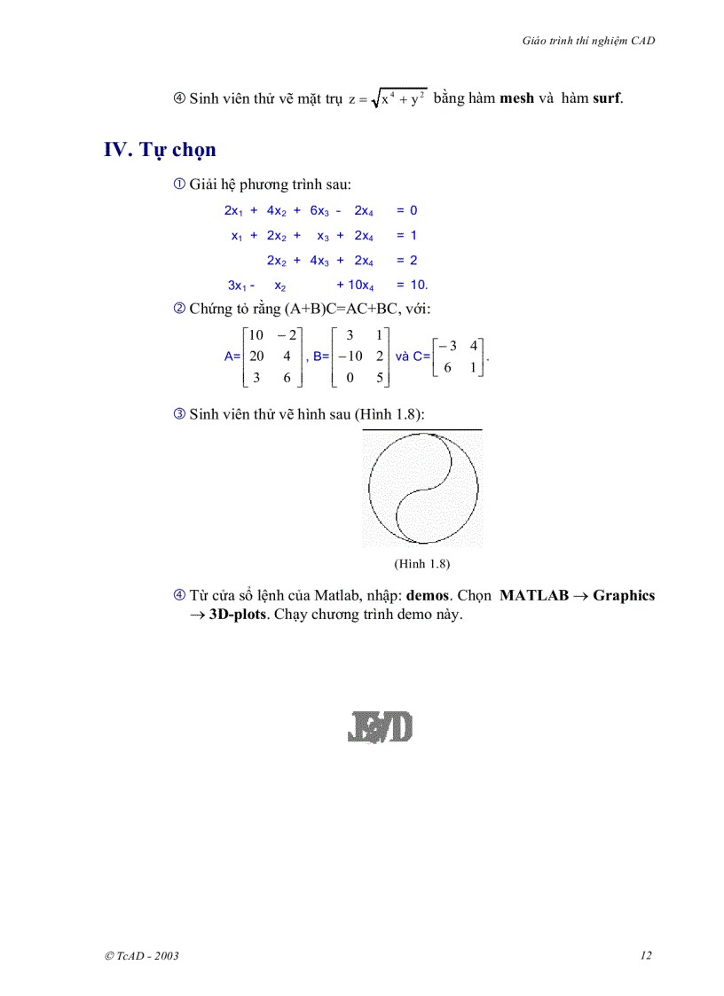 image for page Thí nghiệm CAD 1