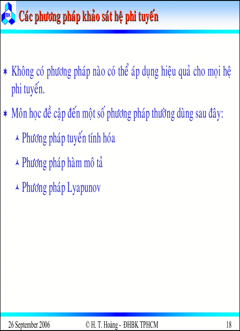 image for page Hệ thống điều khiển phi tuyến
