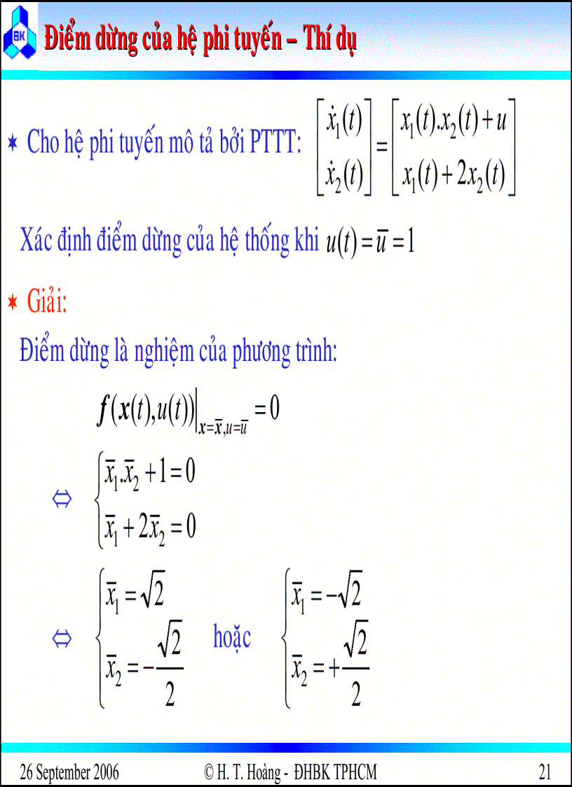 image for page Hệ thống điều khiển phi tuyến