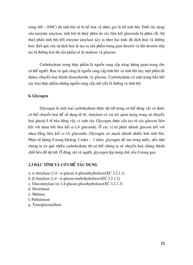 image for page Hệ amylase và ứng dụng trong công nghệ thực phẩm