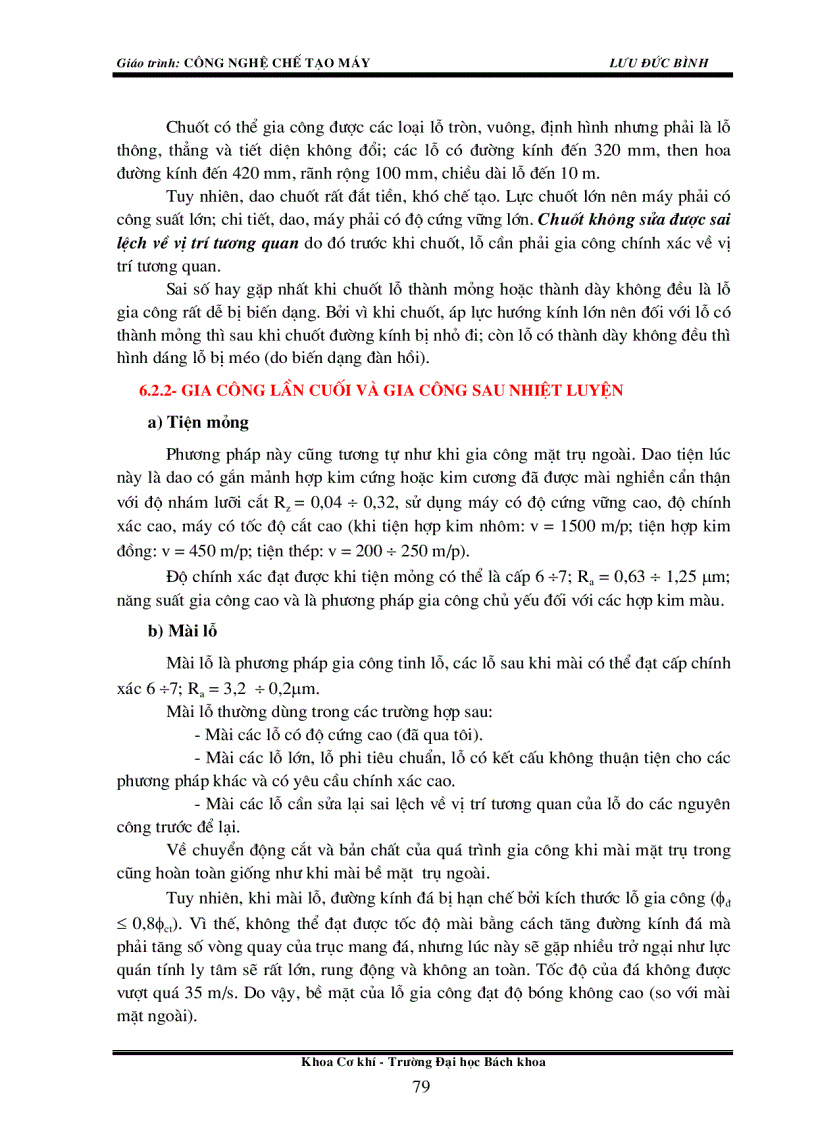 image for page Giáo Trình Công Nghệ Chế Tạo Máy Lưu Đức Bình 1