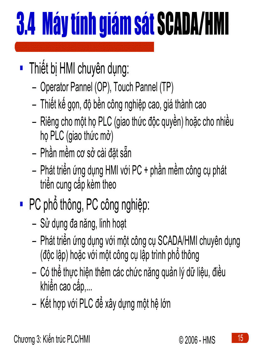 image for page Kiến trúc PLC HMI trong hệ thống điều khiển phân tán