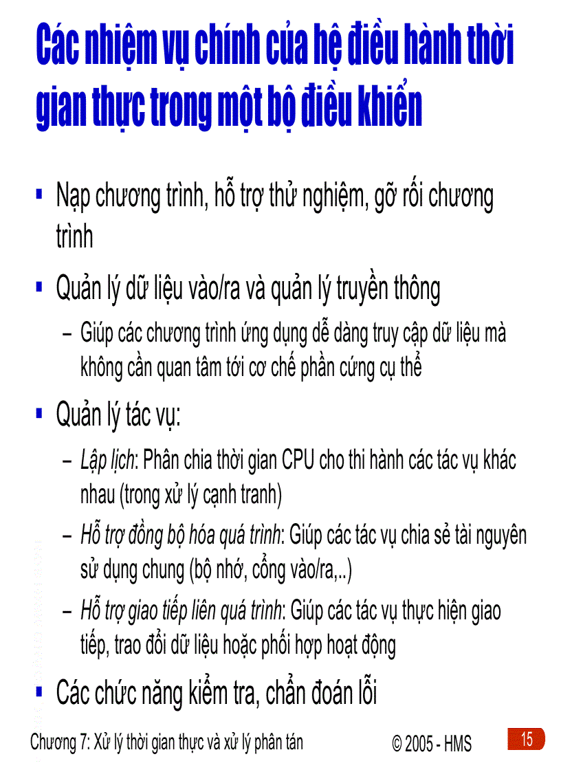 image for page Xử lí thời gian thực và xử lí phân tán trong hệ thống điều khiển phân tán