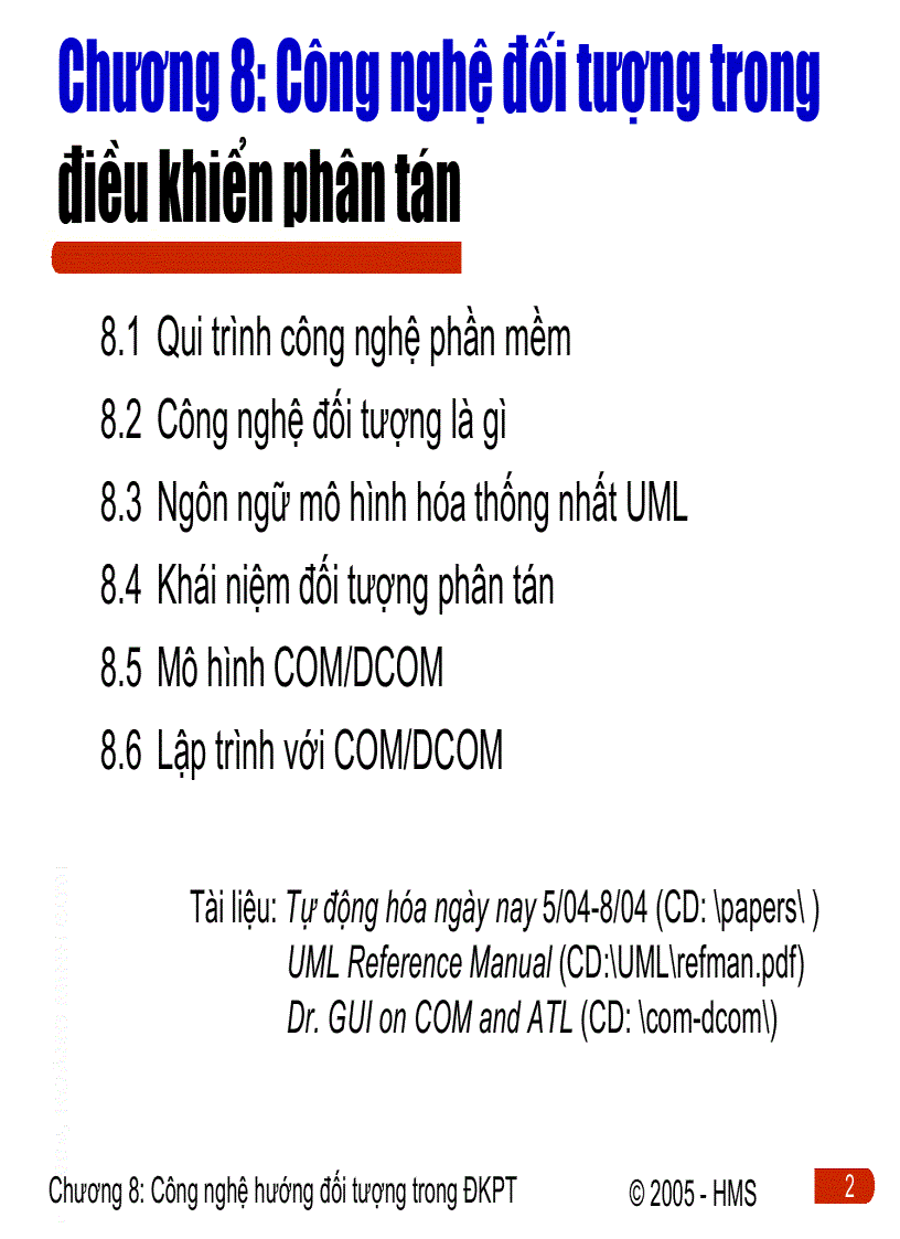 Công nghệ hướng đối tượng trong điều khiển phân tán trong hệ thống điều khiển phân tán