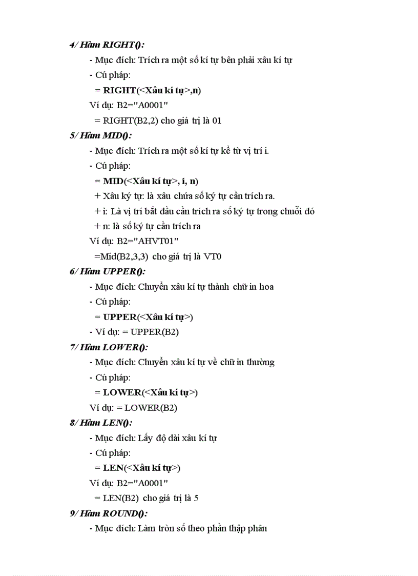 image for page Bài giảng excel