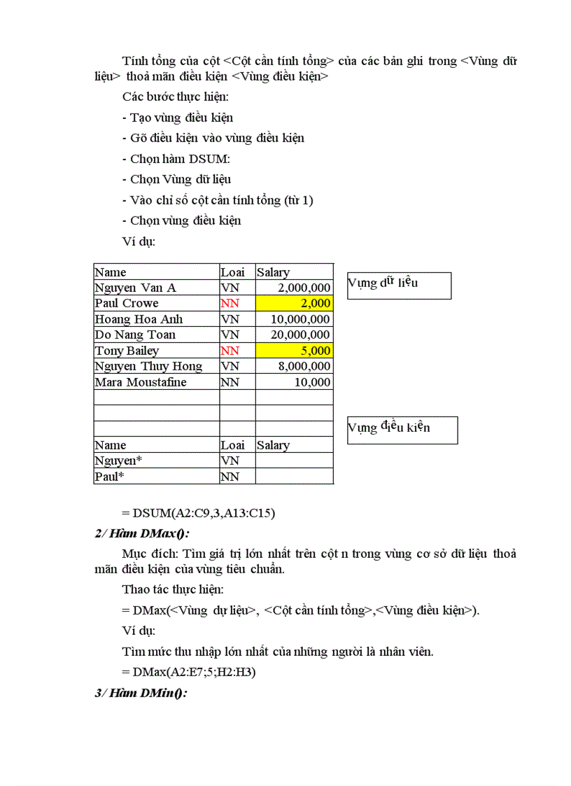 image for page Bài giảng excel